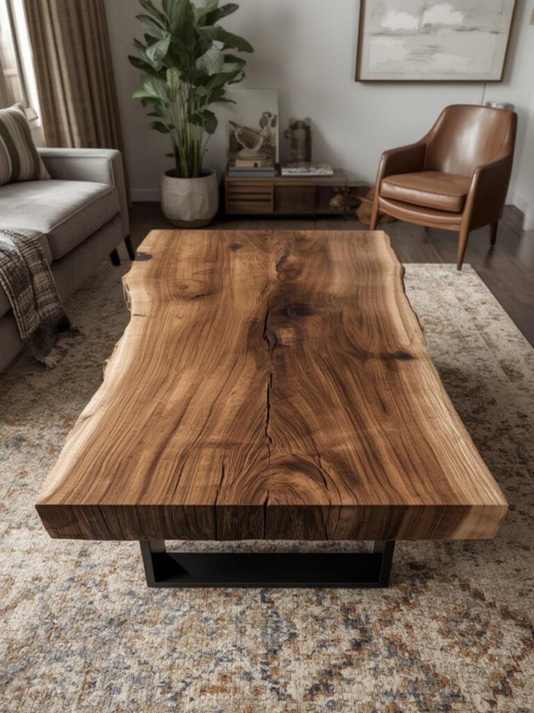 live edge coffee table